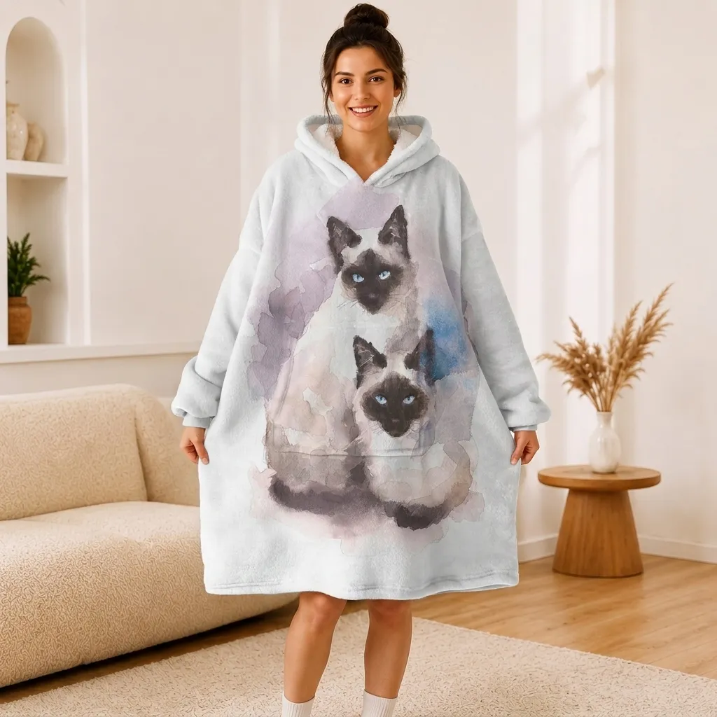 Blue Eye Siamese Cats Hoodie