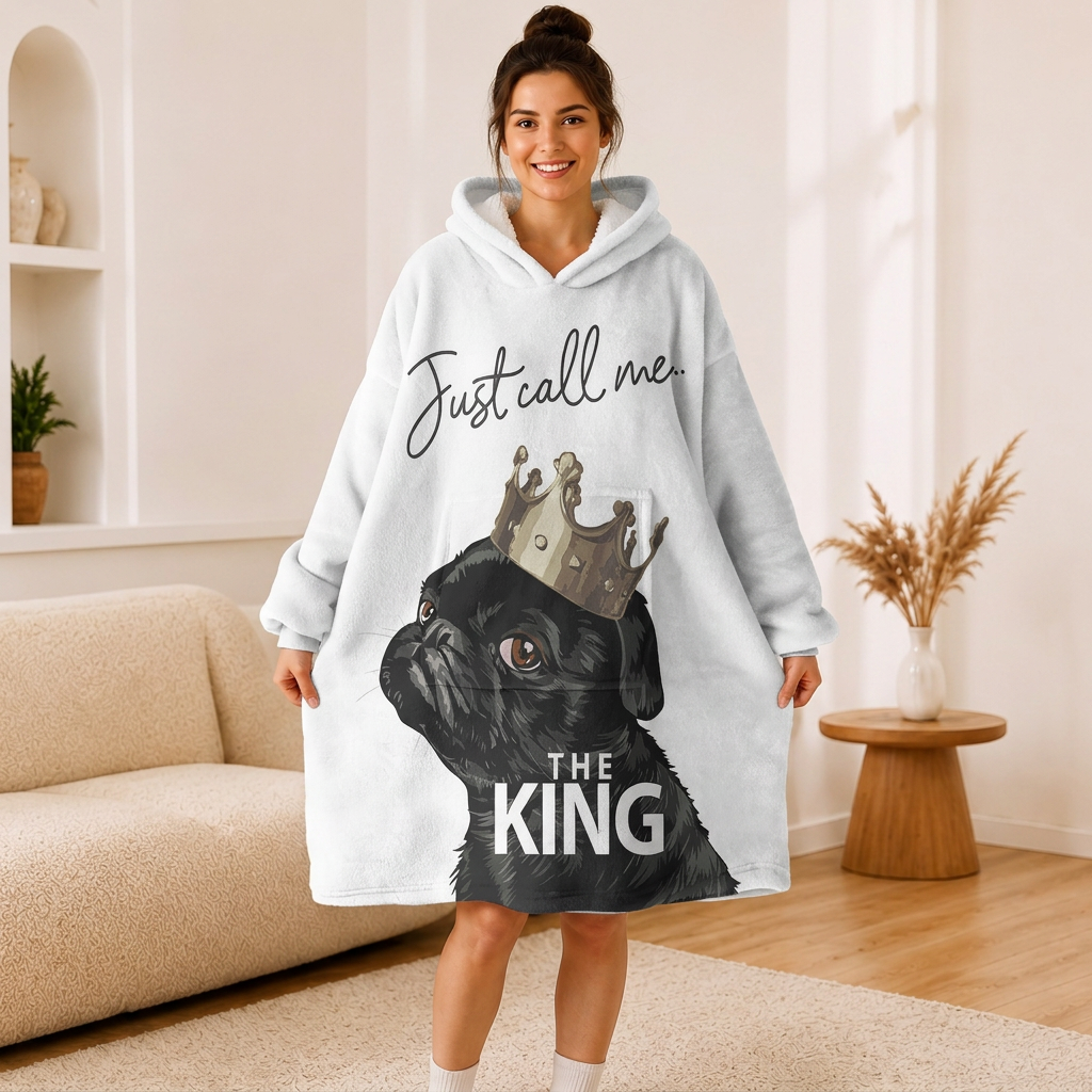 Crowned Pug Hoodie