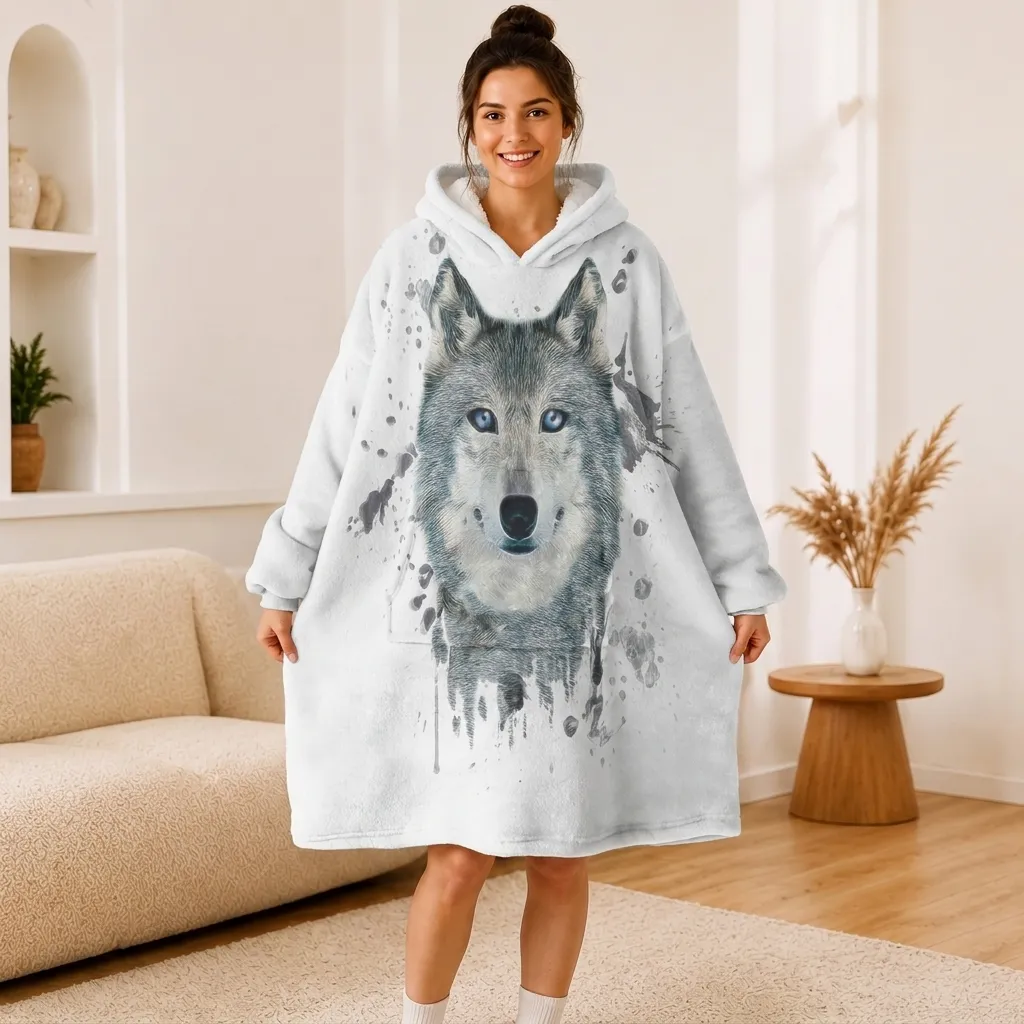 Wolf Blue Eyes Hoodie