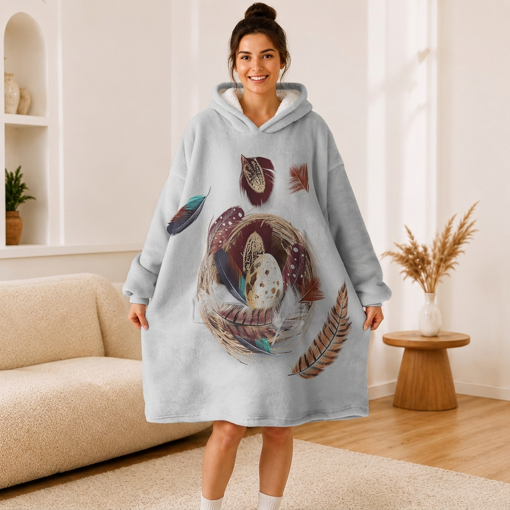 Colorful Feathers Nest Hoodie
