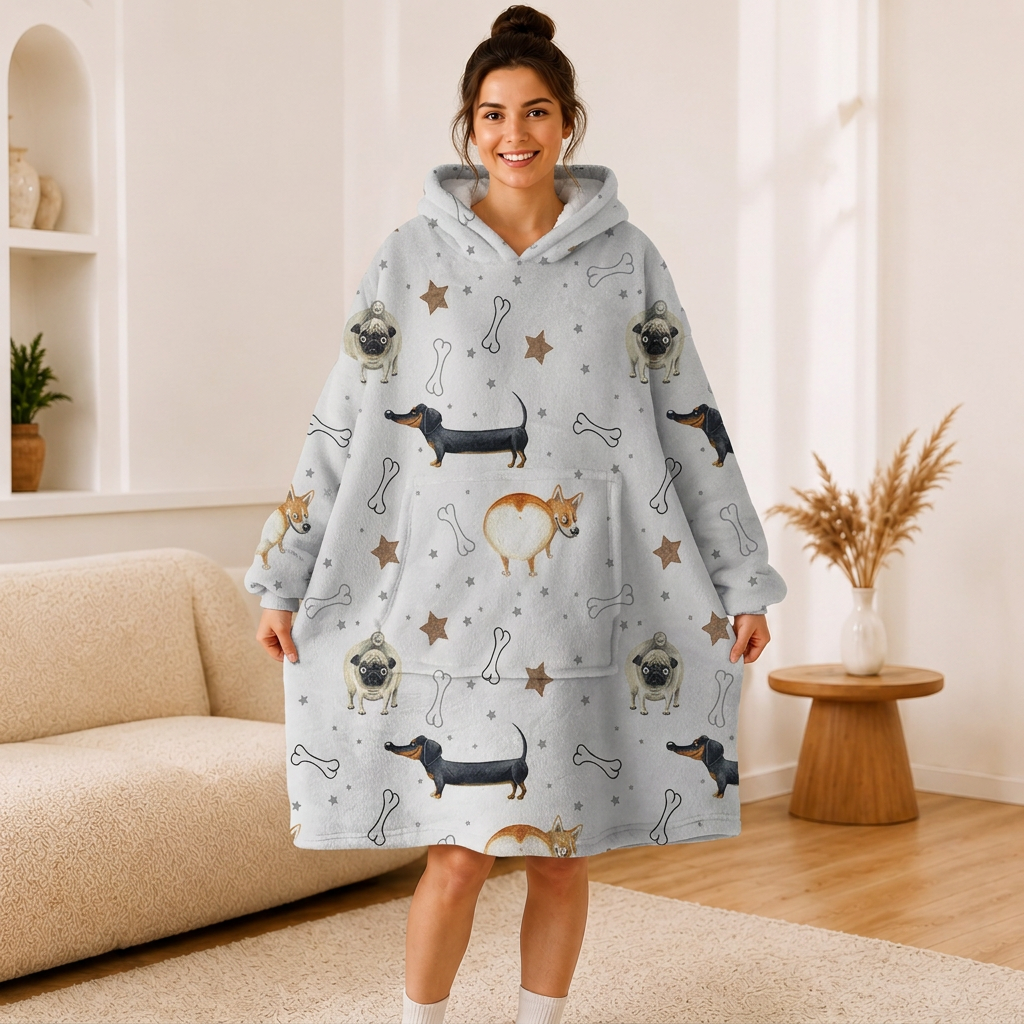 Cute Dogs Pattern Hoodie