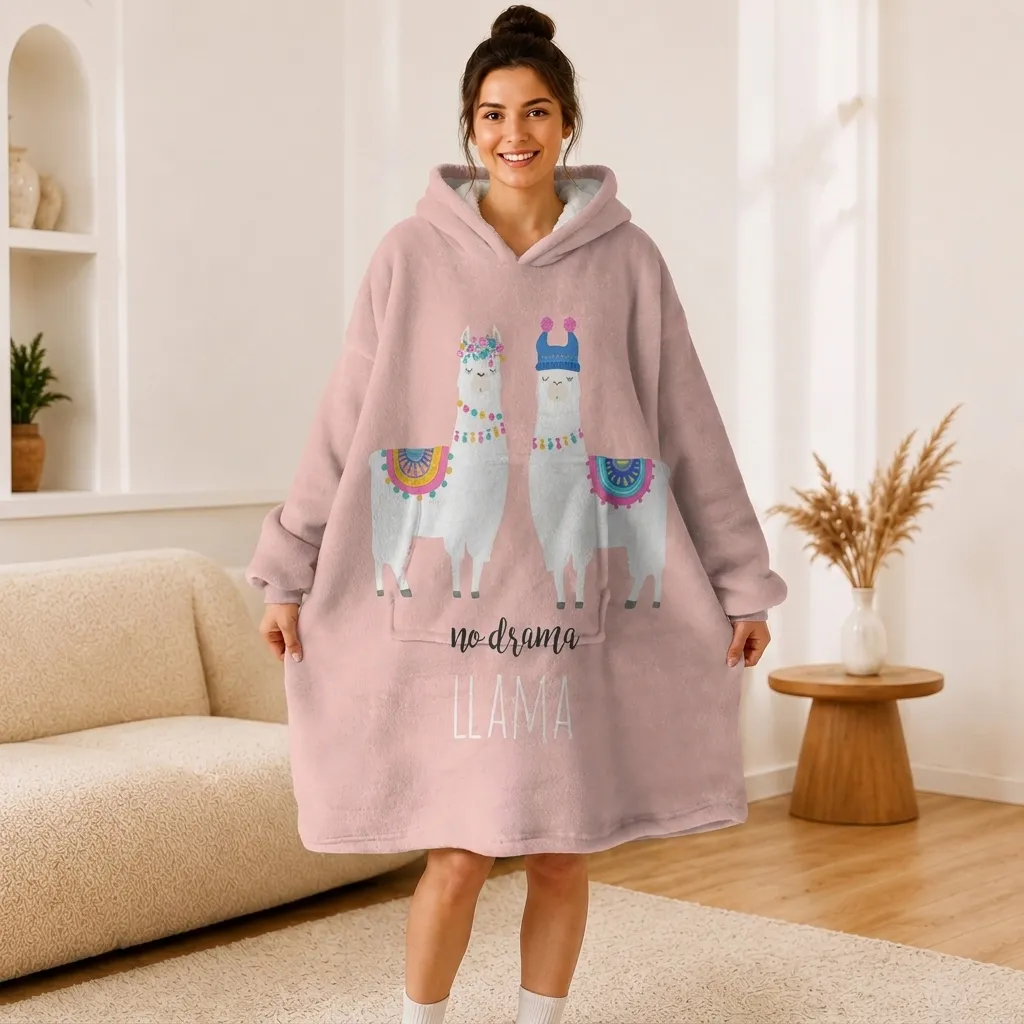Cute Pair Llama Hoodie