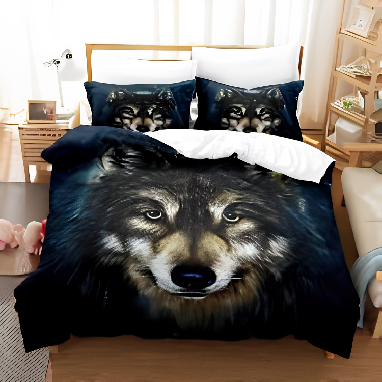 Wolf Face Bedding Set