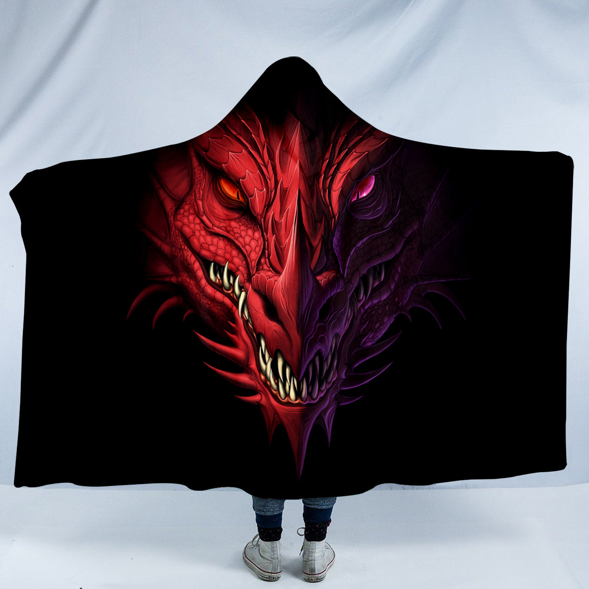 Red Dragon Hooded Blanket
