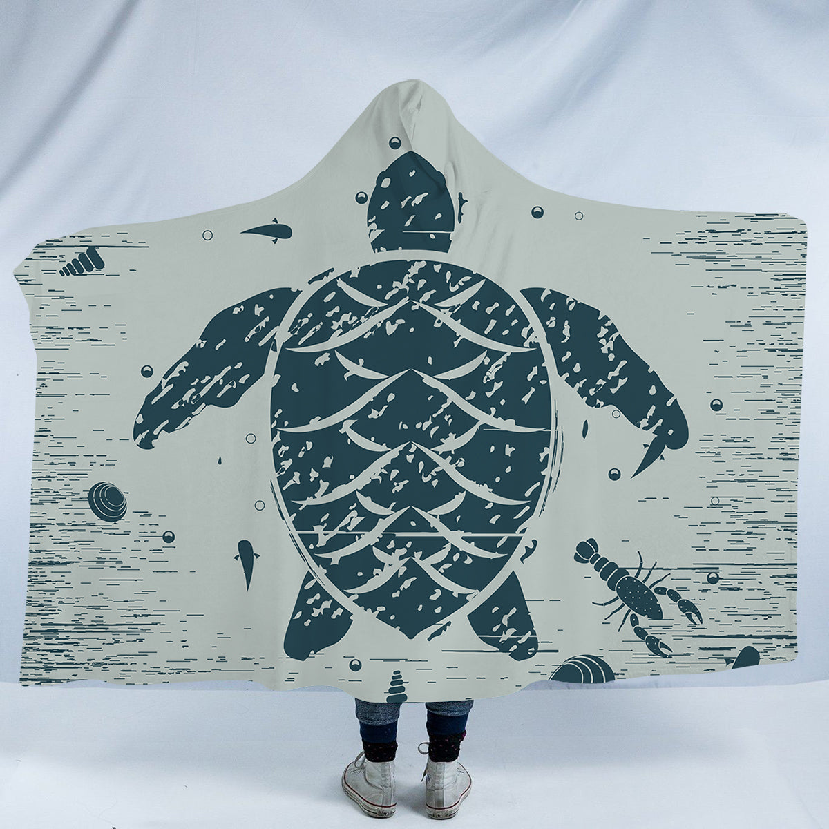 Sea Turtle Hooded Blanket