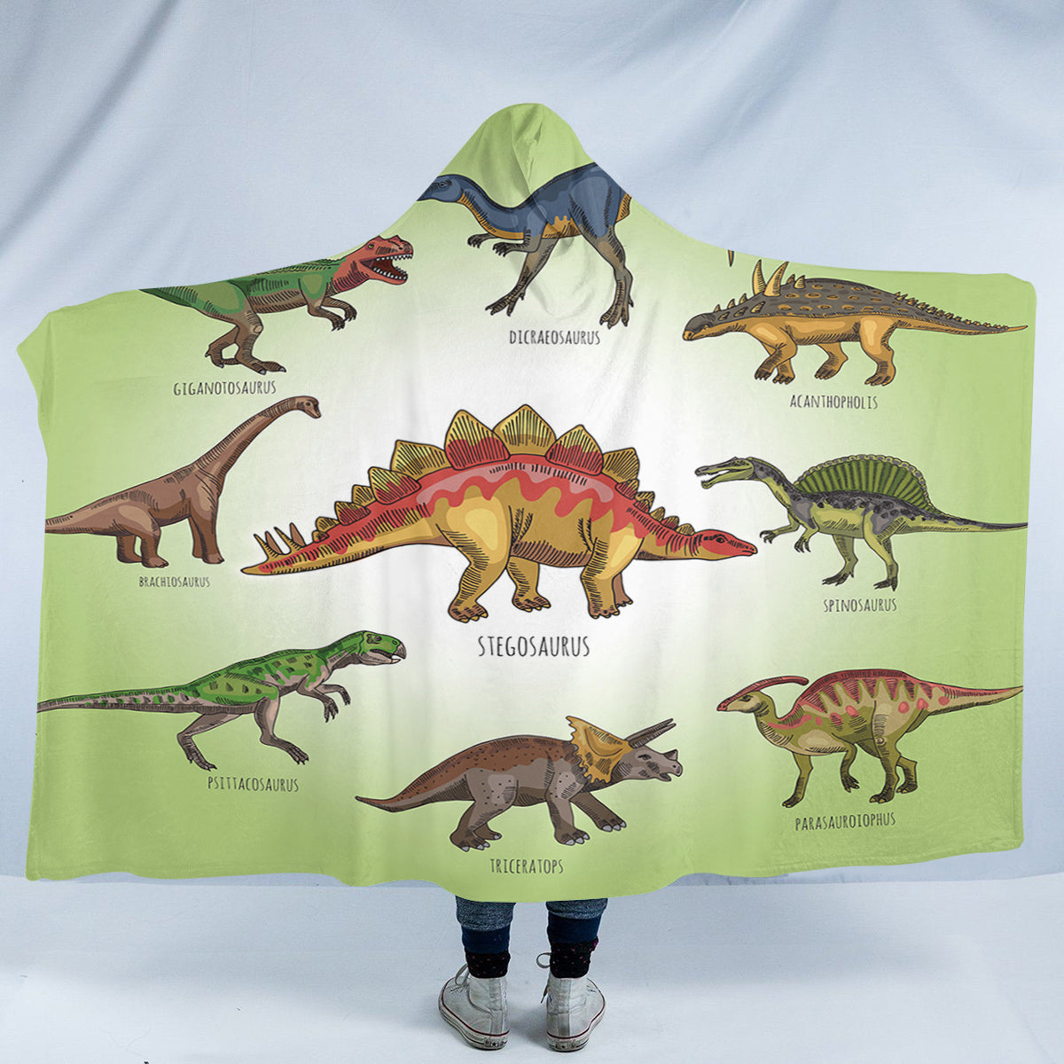 Dinosaur Hooded Blanket