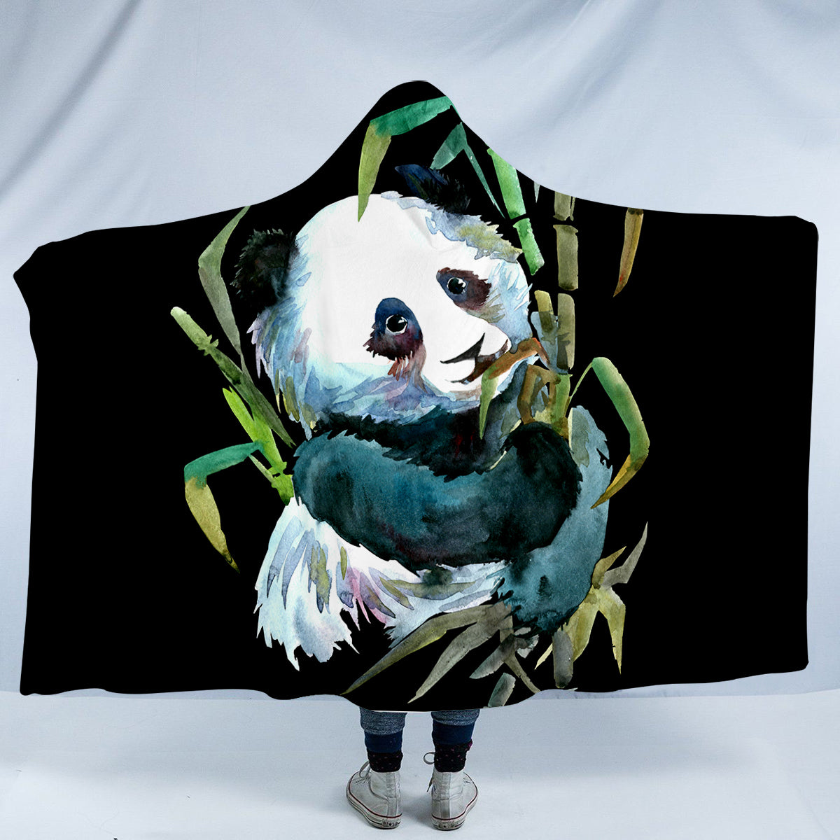 Bamboo Panda Hooded Blanket