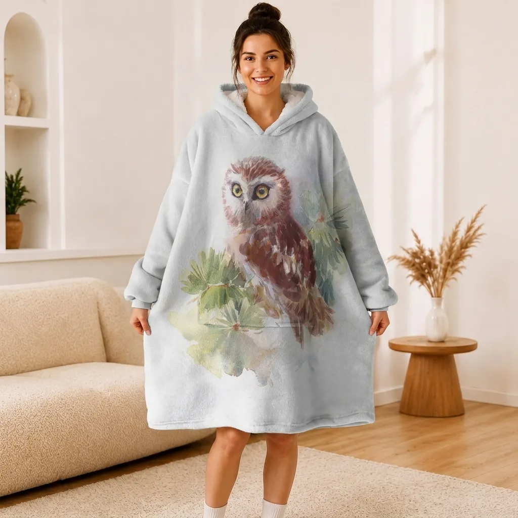 Owl Printed Hoodie