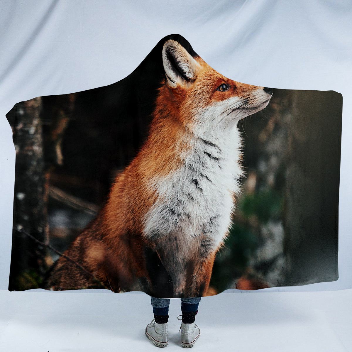 Wild Fox Hooded Blanket
