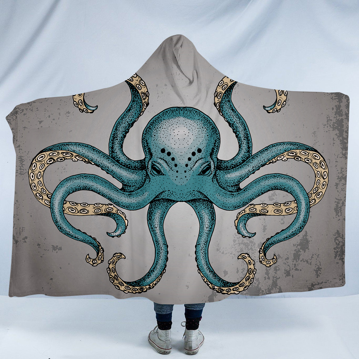 Sea Octopus Hooded Blanket