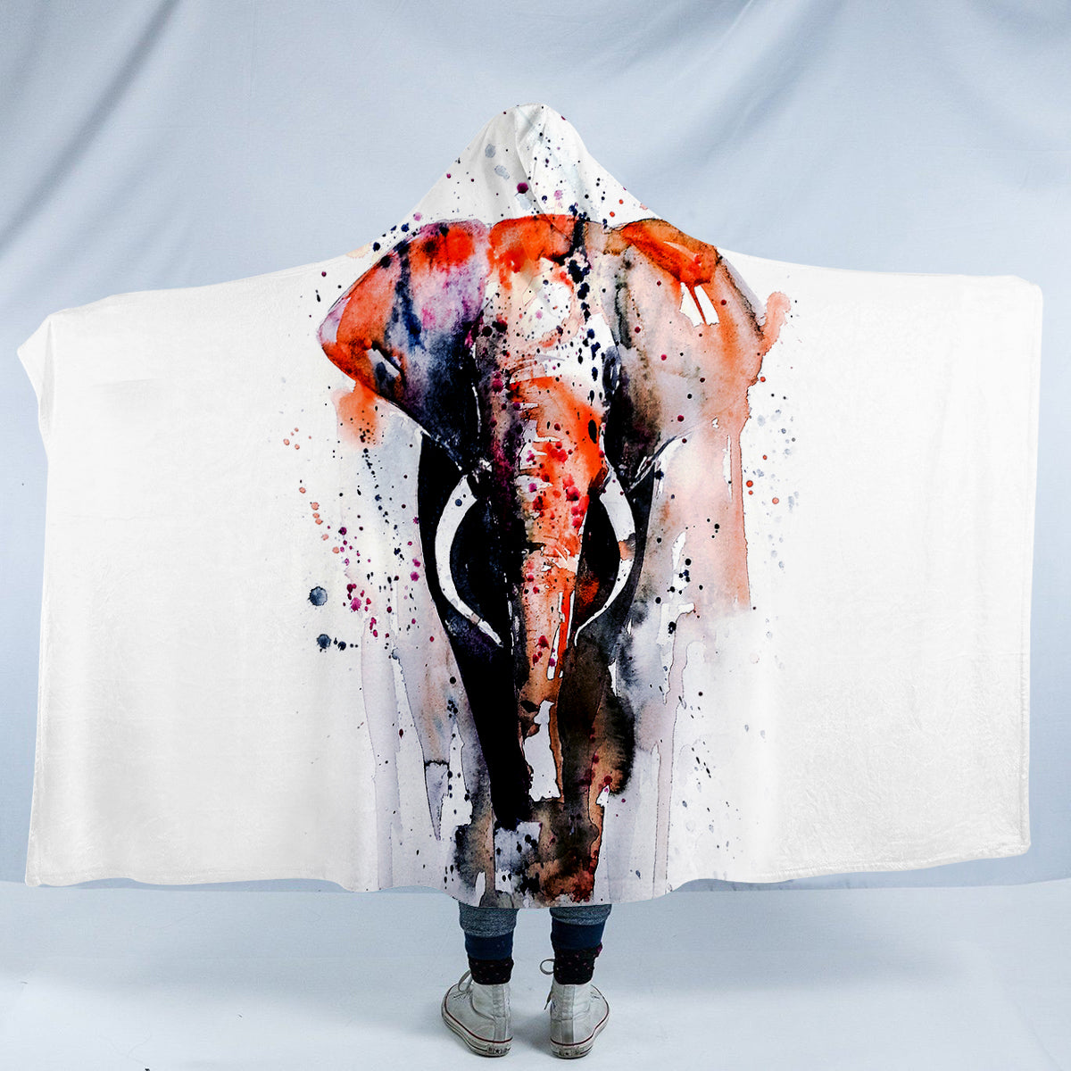Elephant Splash Hooded Blanket