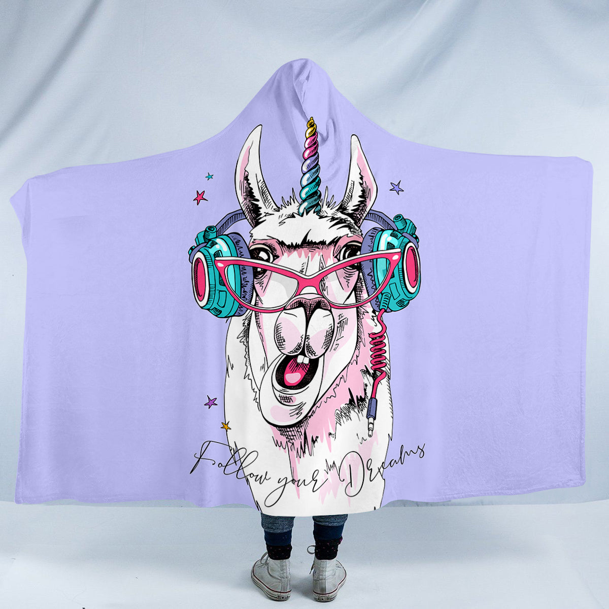 Llamacorn Hooded Blanket