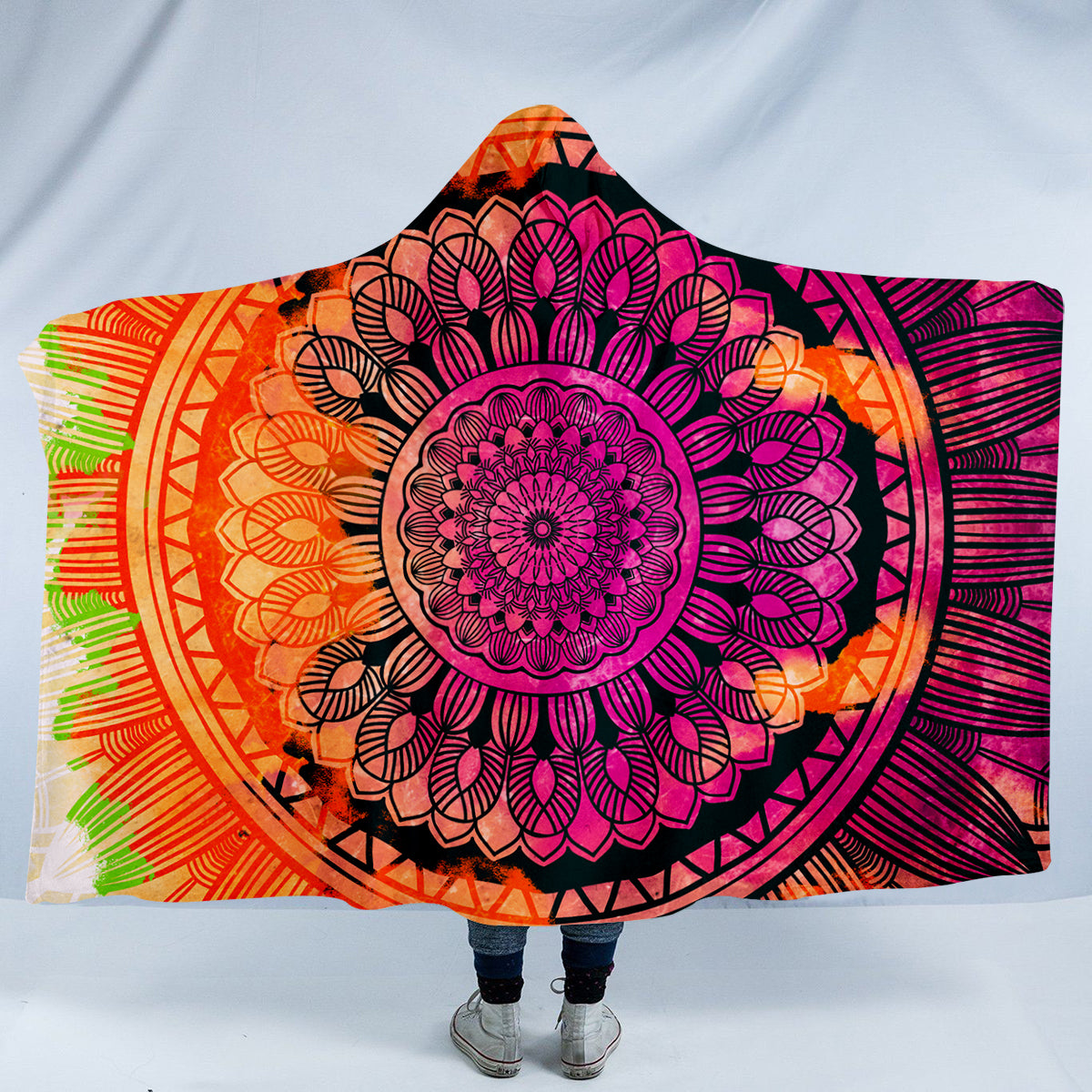 Bloom Mandala Hooded Blanket