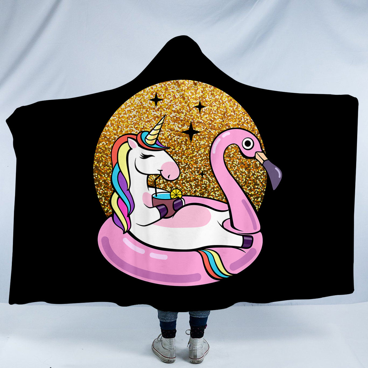 Unicorn Float Hooded Blanket