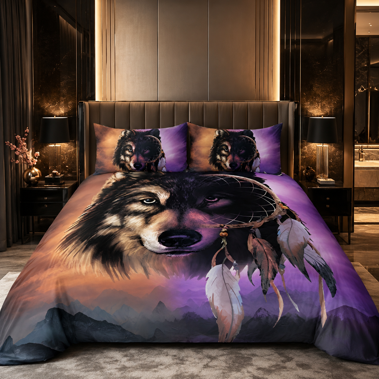 Wolf Dreamcatcher Bedding Set