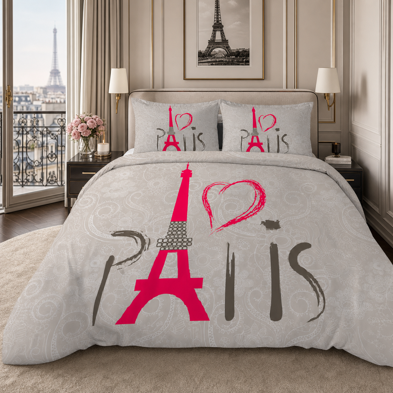 Paris Eiffel Tower Bedding Set