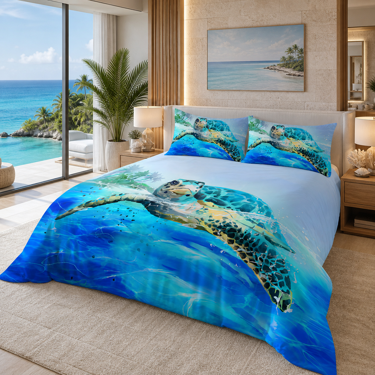Swimming Turtle Bedding Set