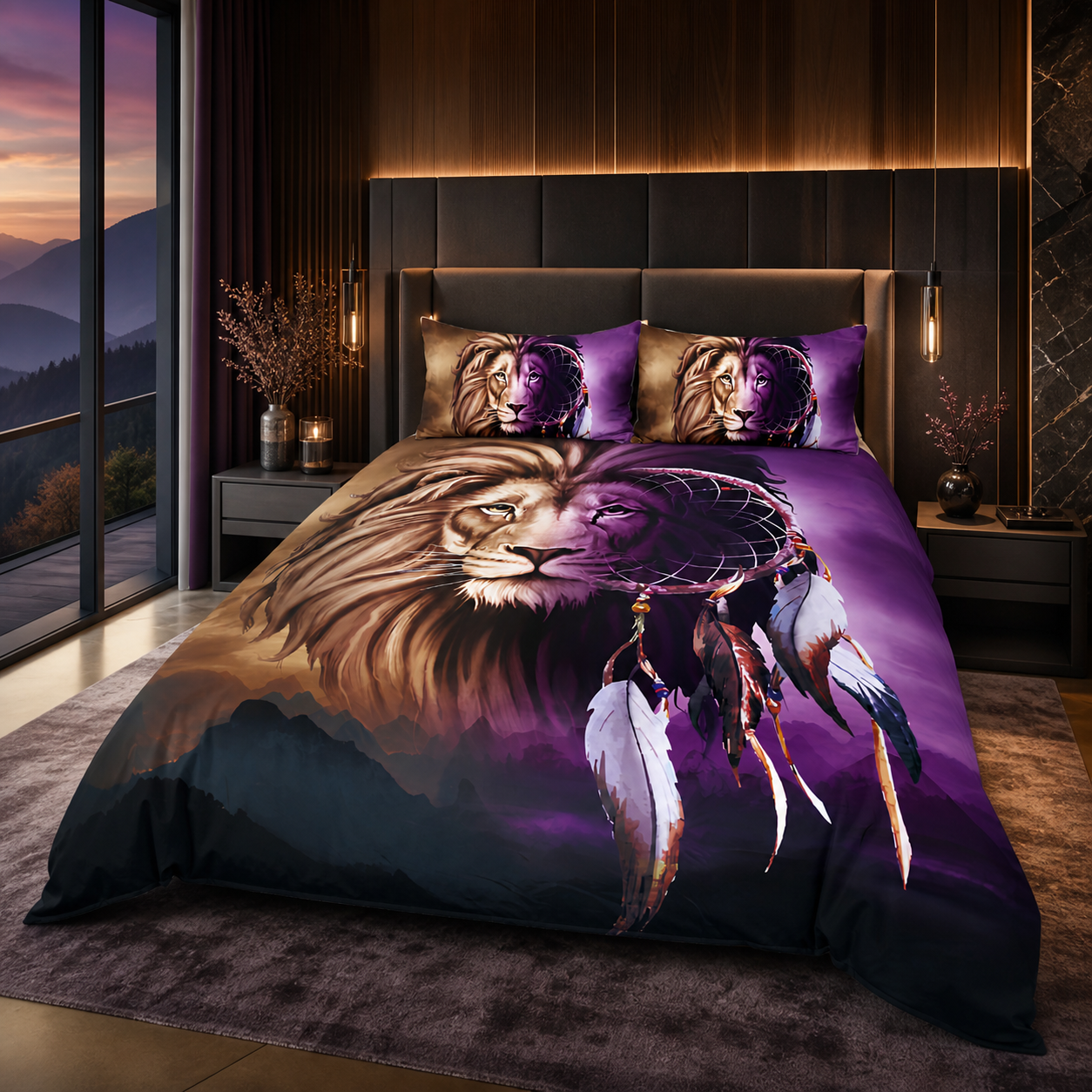 Lion & Dreamcatcher Bedding Set