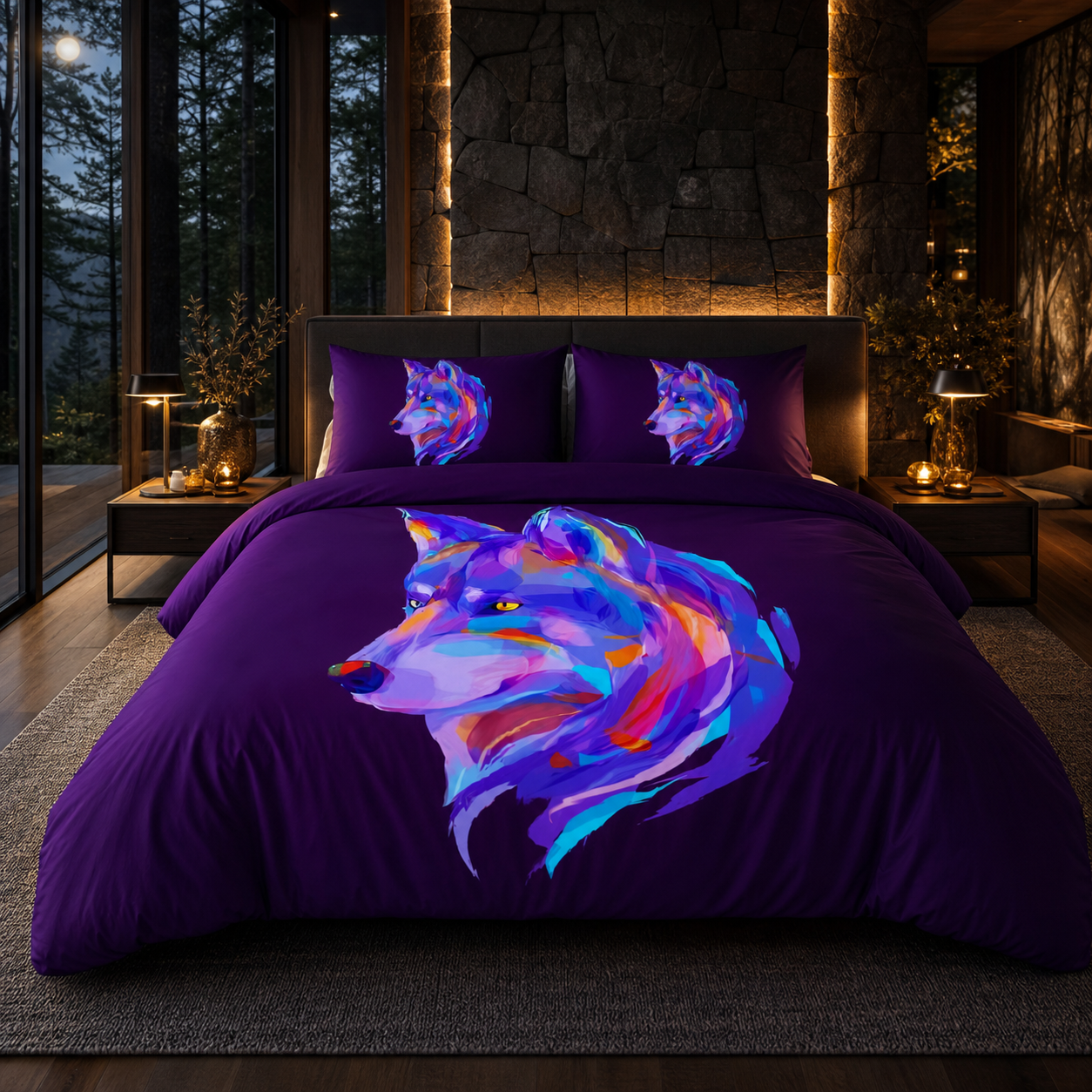 Wolf Pop Art Bedding Set