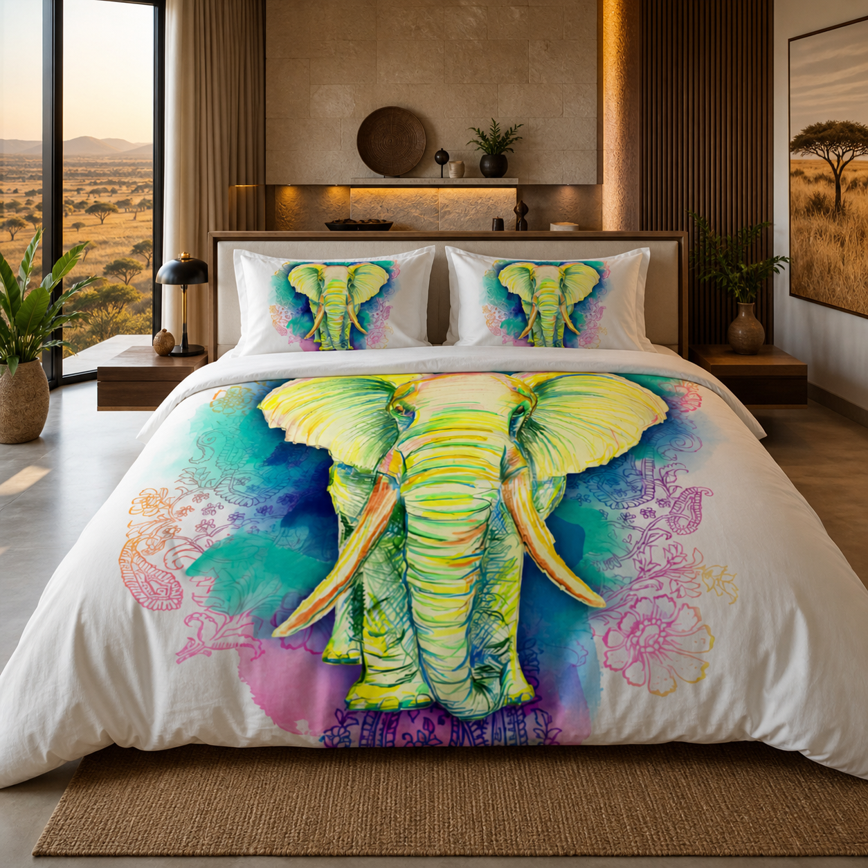 Elephant Paisley Bedding Set