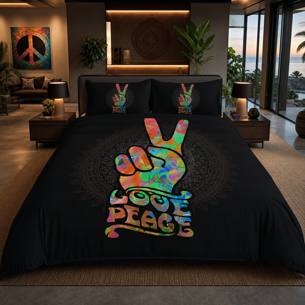 Love and Peace Bedding Set