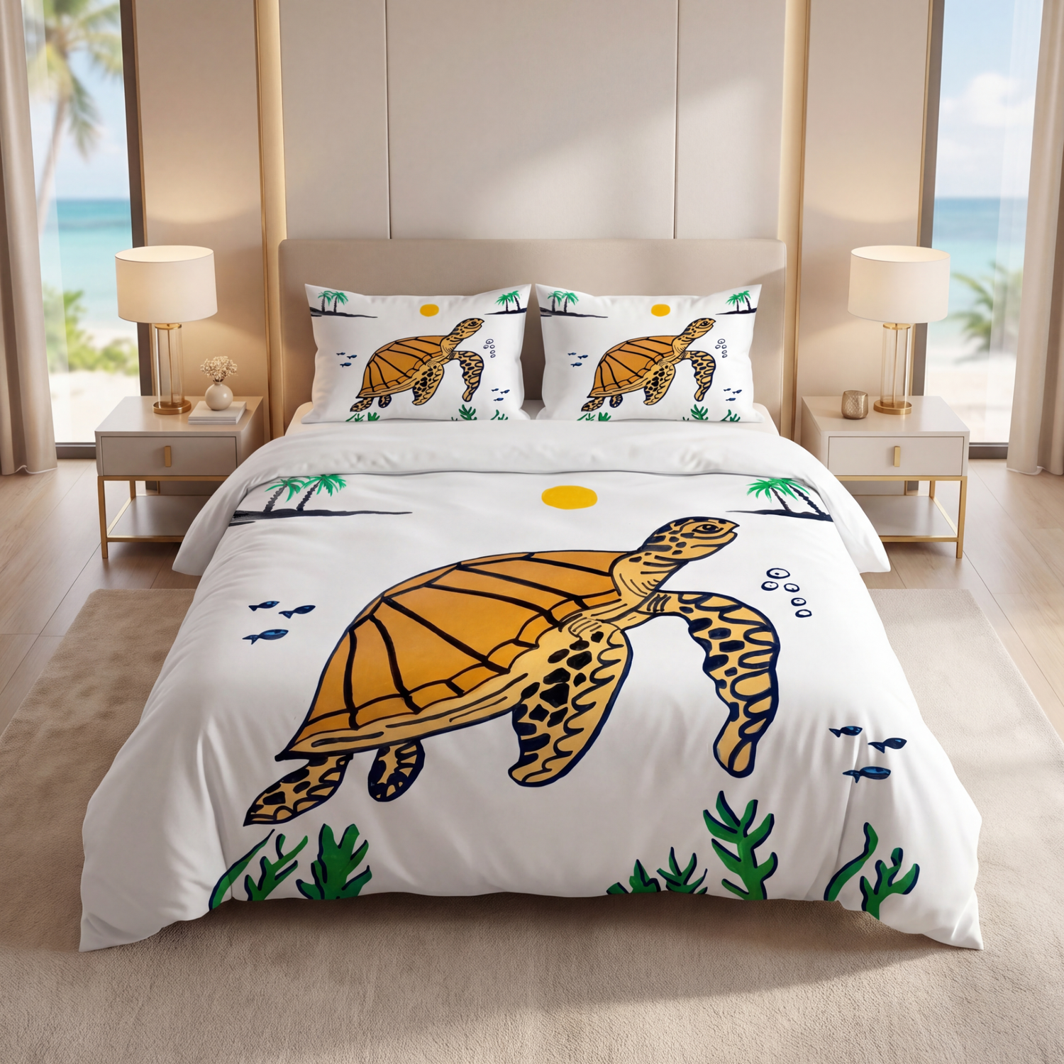 3D Turtle Bedding Set