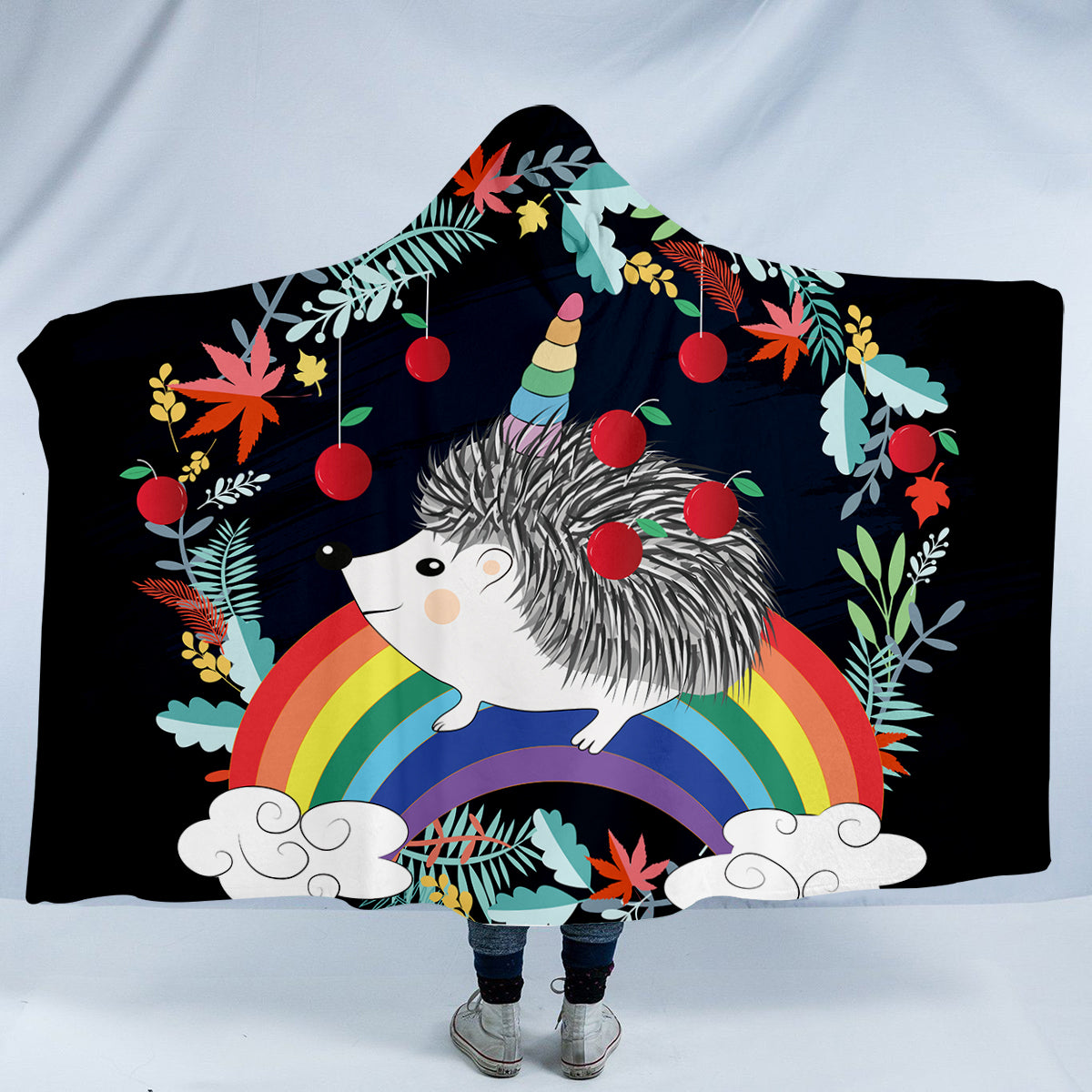 Rainbow Hooded Blanket