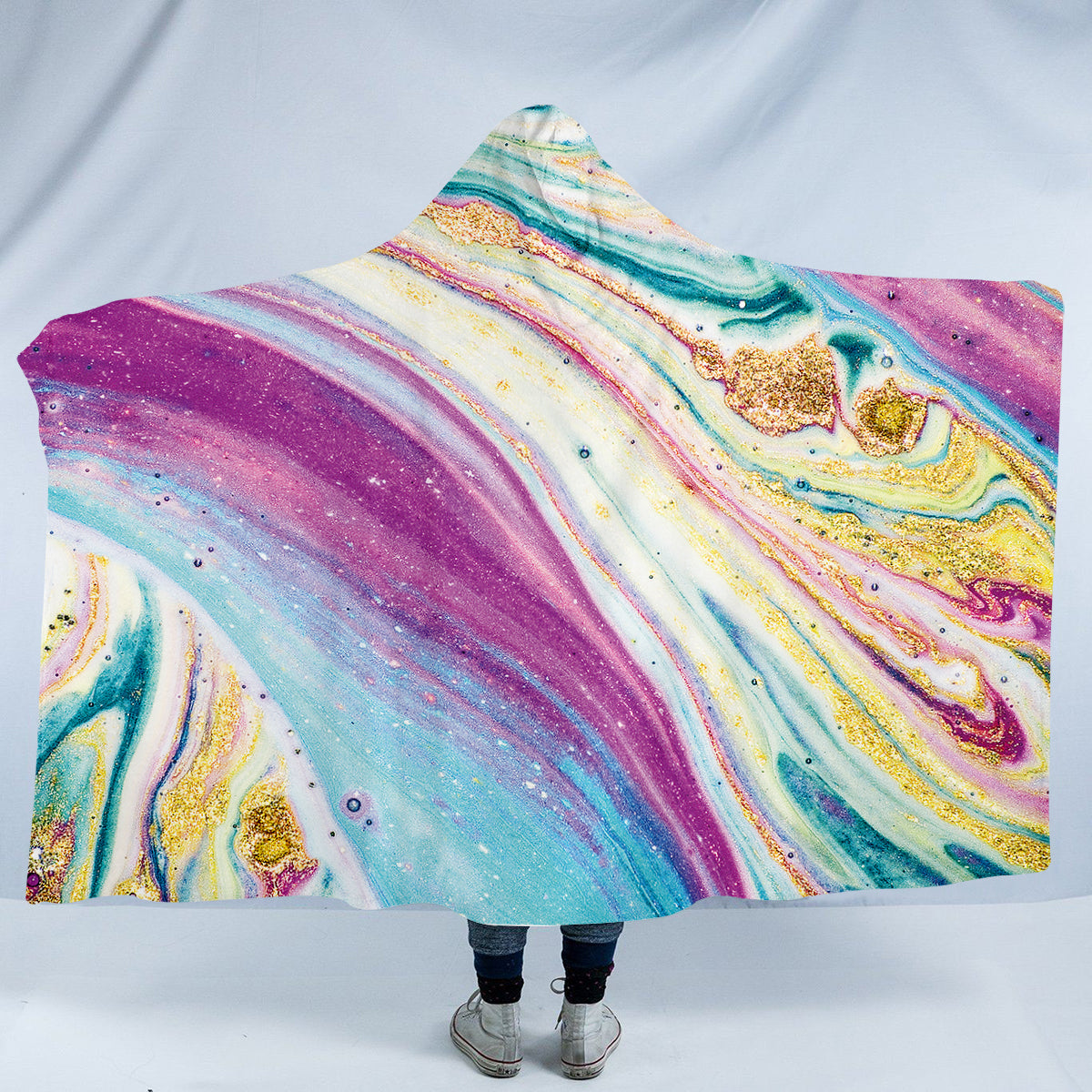 Sky Rainbow Hooded Blanket