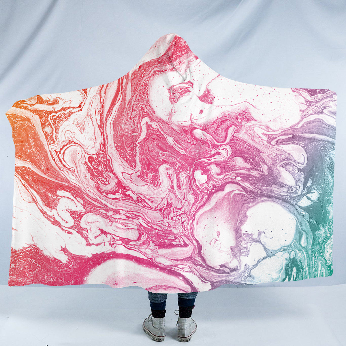 Fluid Art Hooded Blanket