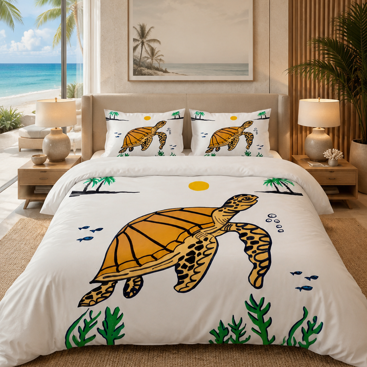 3D Turtle Bedding Set