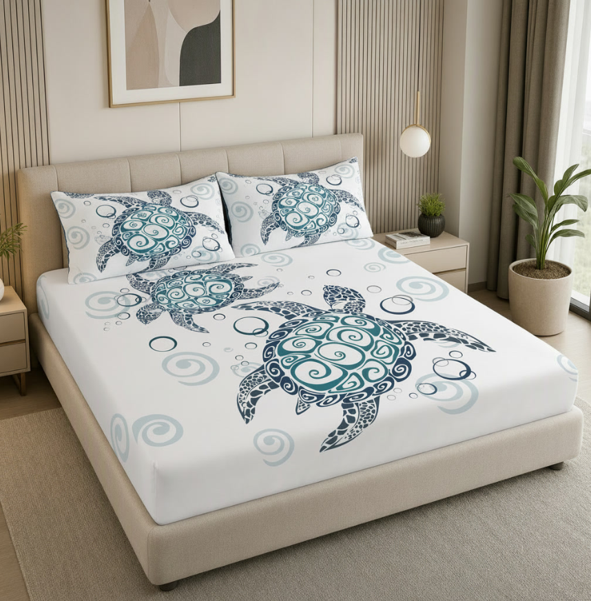 Marine Turtle Fitted Sheet